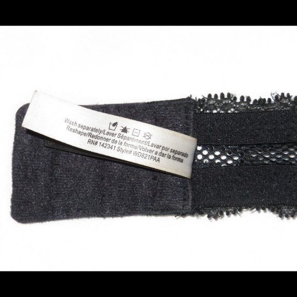 SOLD - Adore Me Camella Add 2 Cups Black Tan Push Up Bra 38B Padded Mesh & Lace - Picture 10 of 10